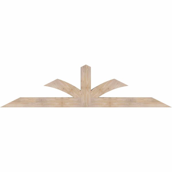 Ekena Millwork Richland Smooth Timber Gable Bracket, Douglas Fir, 96"W x 24"H x 5 1/2"D x 5 1/2"F, 6/12 Pitch GBW096X24X0606RIC00SDF - main